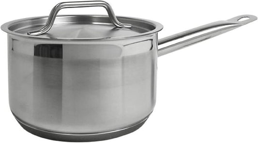 Stainless Steel SaucePan with Lid- Multipurpose Sauce Pan Set Cookware Use for Home Kitchen Restaurant Cooking Sauce Pan Oven Safe Induction Ready NSF