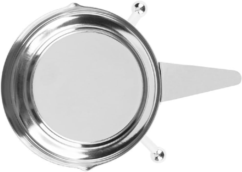 3 Piece Set Butter Warmer Stainless Steel Warmer Pan with Chrome Iron Plated Wire Stand and Glass Holder- Warmer Set for Chocolate Butter Cheese Perfect for dip Fruit Dessert Snack