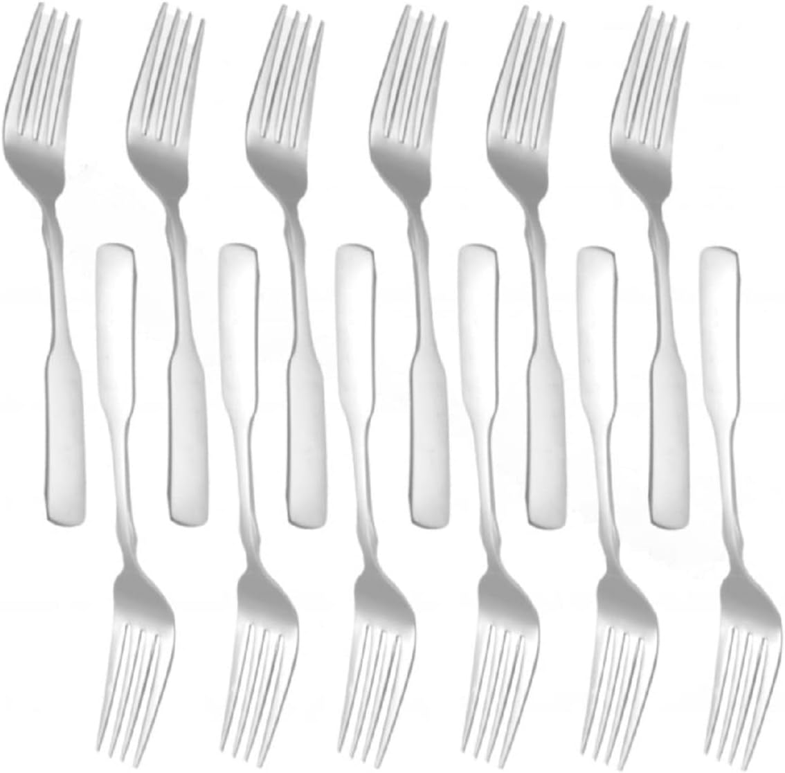 Salem Stainless Steel Set of 12- Stainless Steel Flatware Silverware Cutlery Kitchen Tableware Set for Home and Restaurant for Soup Spoons Round Spoons