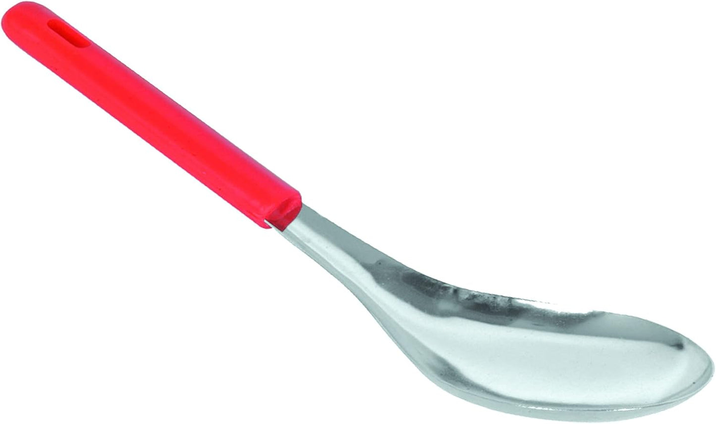 9-3/8" Stainless Steel Concave Angled Vegetable Spoon with Handle- Serving Spoon Utensil Spoon for Mixing Stirring Cooking & Serving Kitchen Accessories Restaurants Home