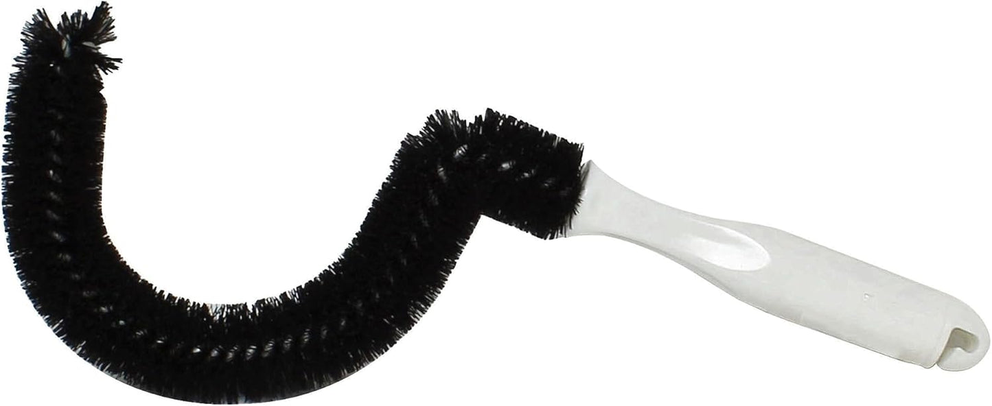 Coffee Decanter Cleaning Brush with Curved Head and Plastic Handle-Nylon Brush Household Tools Flexible Scourer for Decanters Goblets Glasses Cups