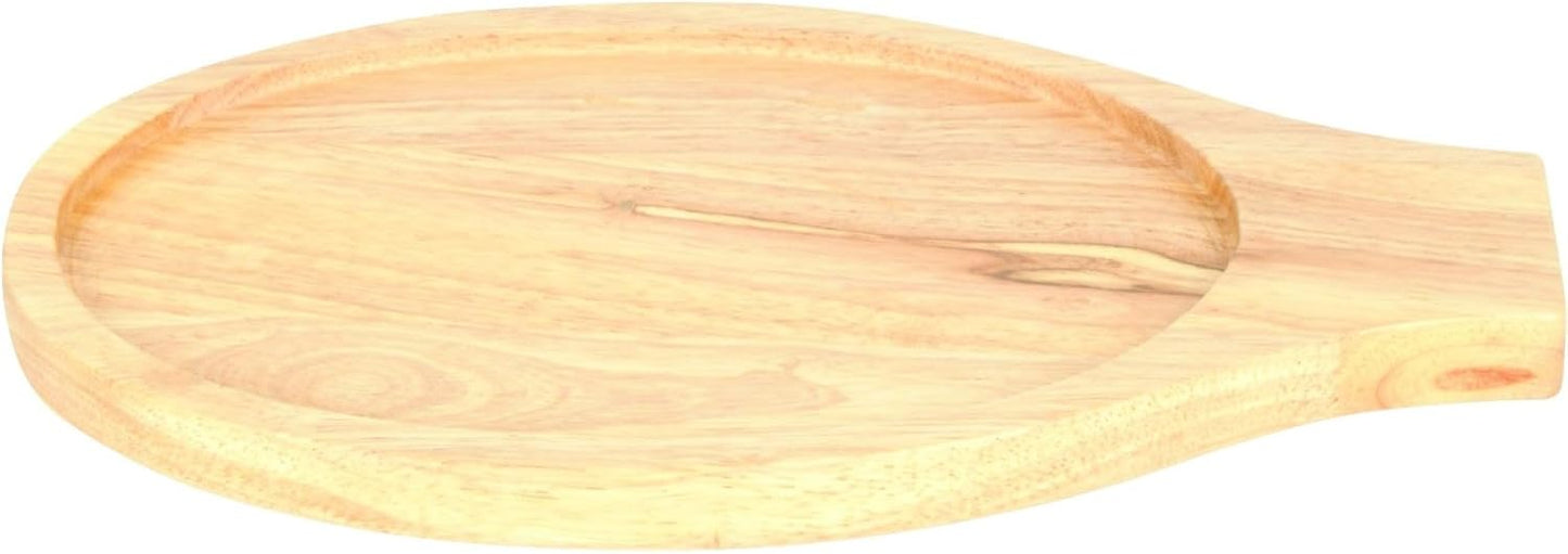 12-1/4" x 8" Fajita Board Beech Wood- Stackable Fajita Steak Plate Base Perfect for Sizzling Meals Wood Underliner Base Restaurant Home Kitchen