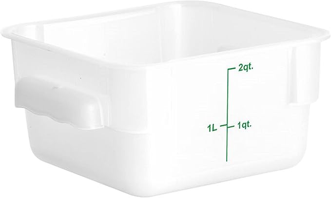 Polycarbonate Square Food Storage Container - Commercial Food Storage Containers Meal Prep Containers Reusable Food Containers for Pantry Kitchen Storage Organization
