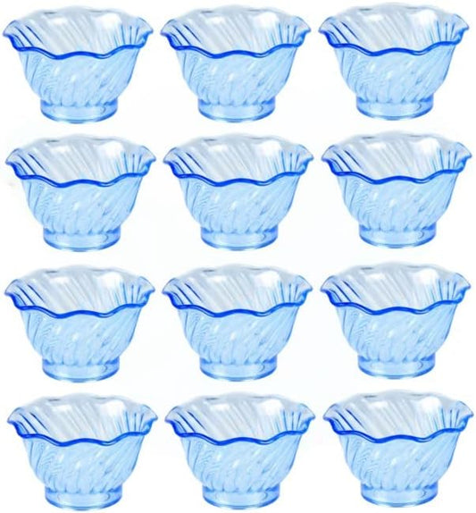 5 oz.Dessert Dish Cups Set of 12- Small Plastic Dessert Cups Reusable Serving Bowl for Tasting Party Desserts Appetizers Ice Cream Sundae Bowls for Kids
