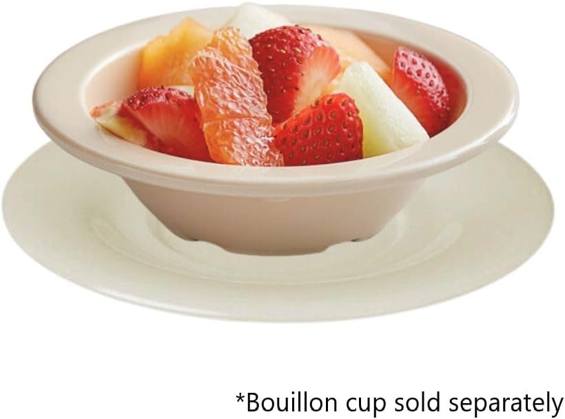 5-1/2” Saucer Melamine Set of 12 for Bouillon Cup/Salad Bowl - Dishwasher Safe Break-Resistant Appetizer Dessert Plates Coffee Cup Saucers Drinkware Home Cafe