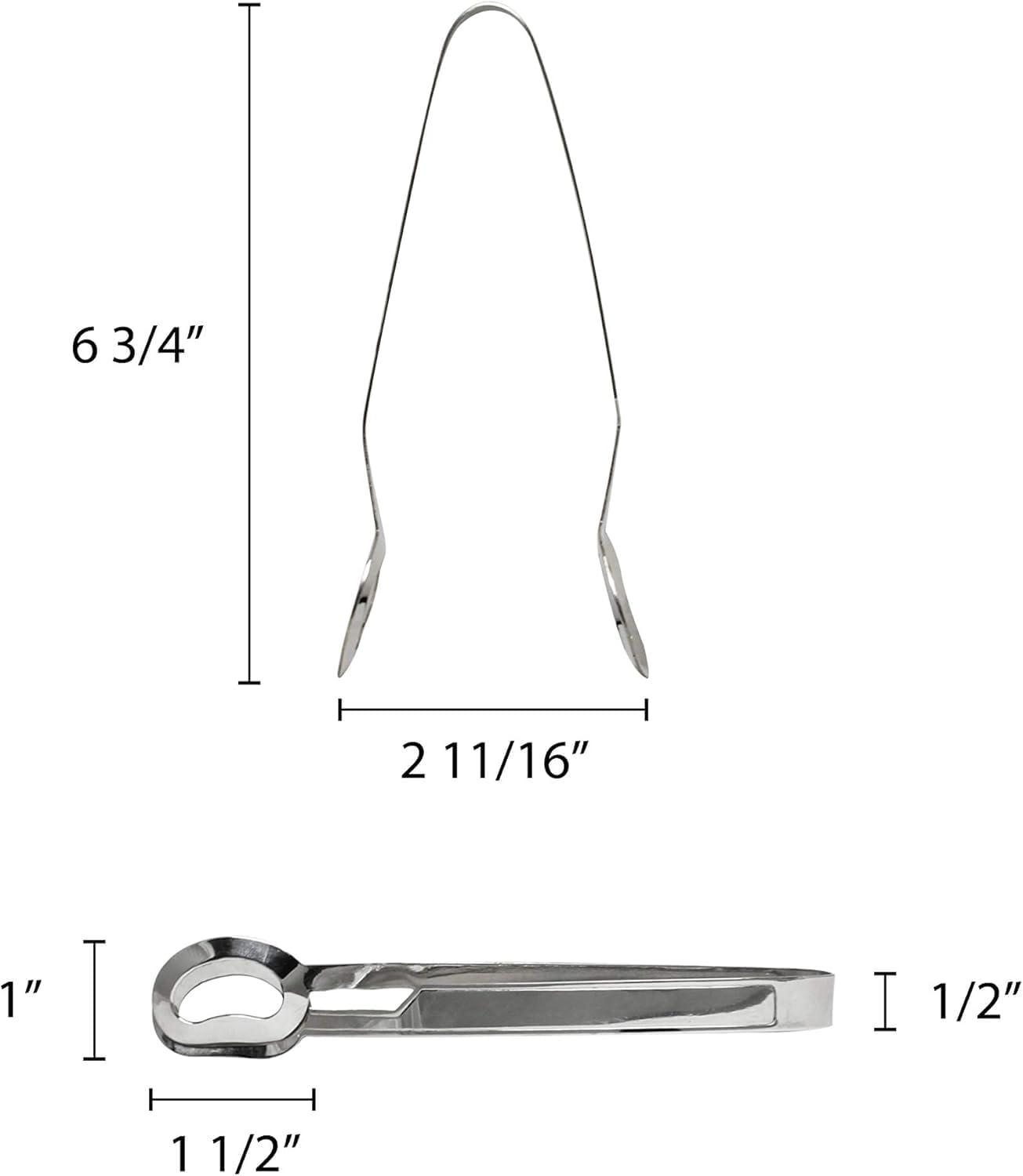 6" Stainless Steel Snail Escargot Tongs Set of 3- Seafood Snail Escargot Tongs Server Serving Cooking Tong for Home Kitchen Restaurant Hotel BBQ