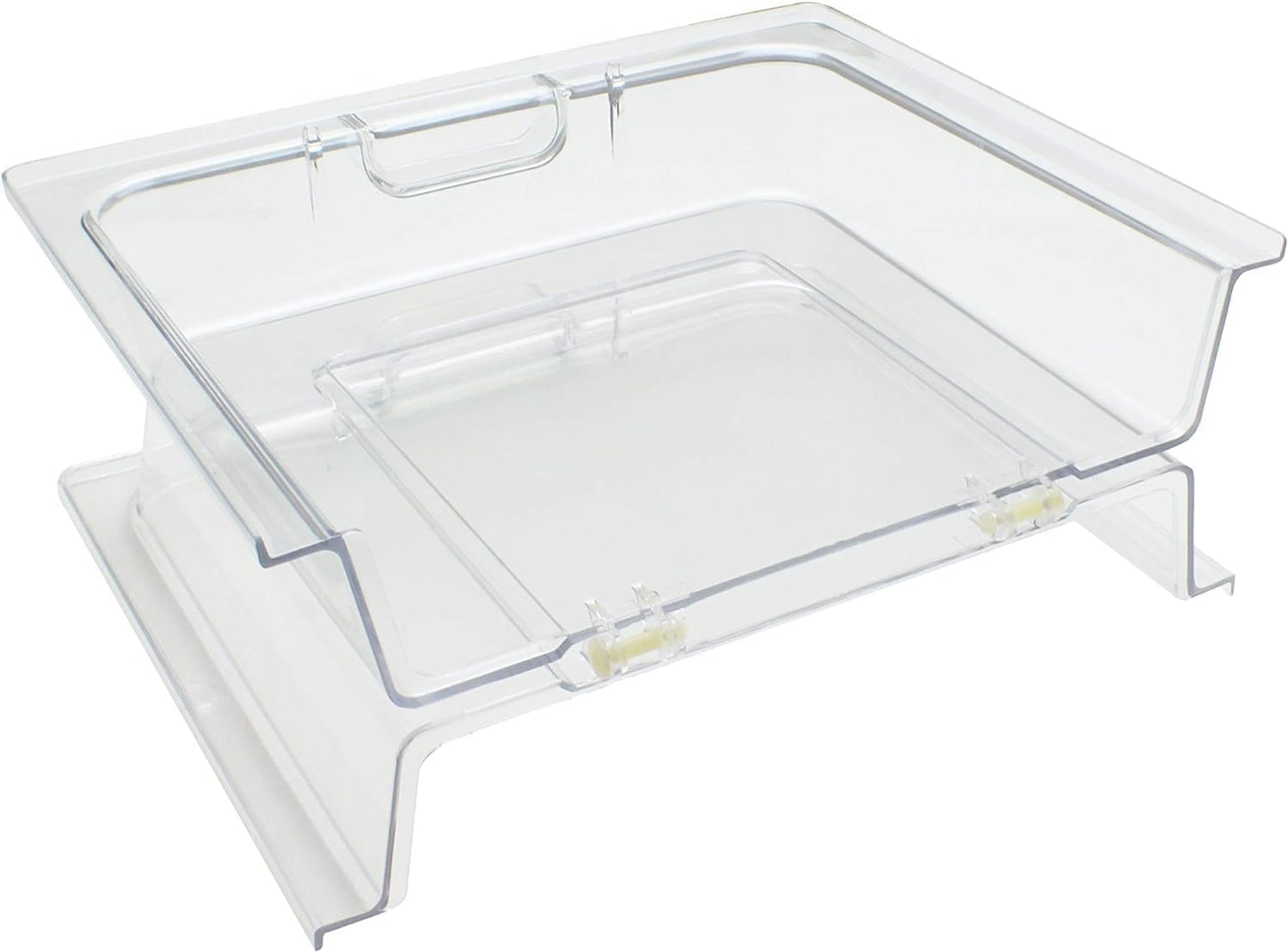 21" x 13" x 3" Full Size Polycarbonate Hinged Dome Cover Opens on both ends Clear Color- Food Pan Cover Pastry Cover Display Cover Serving Platter Covers Clear Food Pan