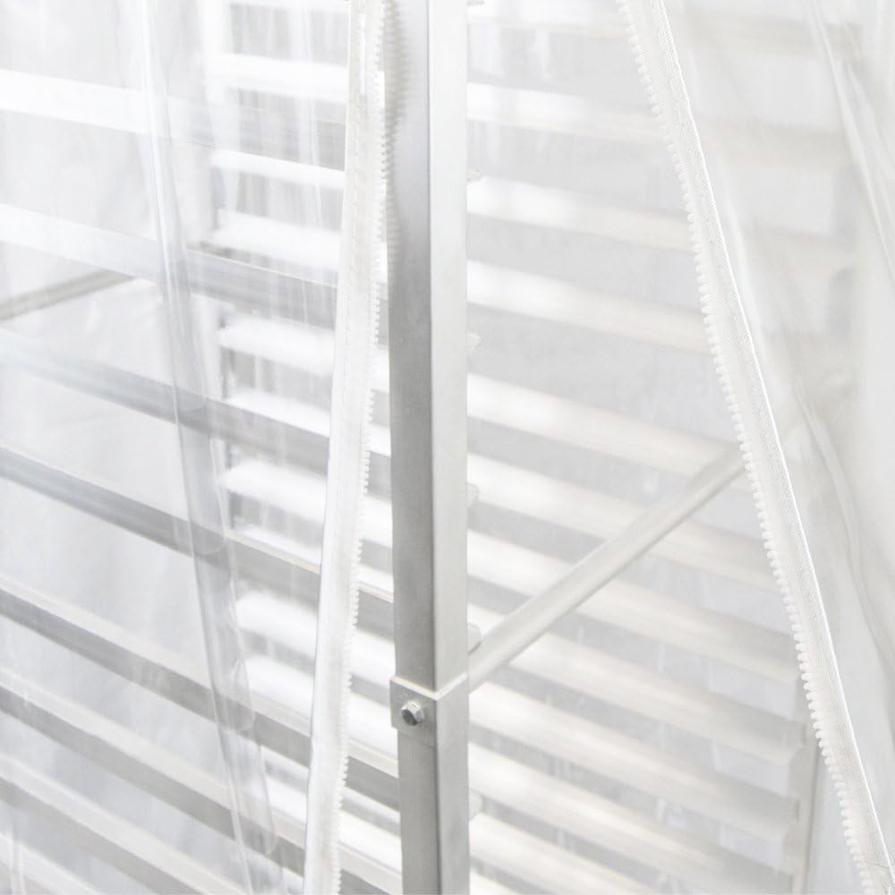Durable Clear Plastic Cover for 20 Tier Bun Pan Sheet Rack 28 x 23 x 61 - Heavy Duty Plastic Sheet Pan Rack Cover with Zippers Sheet Pan Rack Cover for Home Kitchen Restaurant Bakery