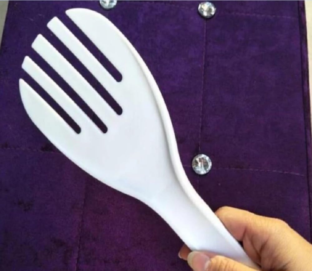 Rice Serving Spoon White Color Polypropylene- Rice Spoon Scooper Spatula Paddle Serving Works for Rice Mashed Potato and More
