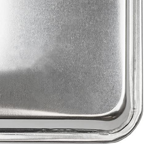 2/3 Size Aluminum Sheet Pan 16" x 22" Baking Sheets 20 Gauge Set of 2- Baking Pan Baking Tray Cookie Sheet Baking Sheet Perfect for Baking Roasting