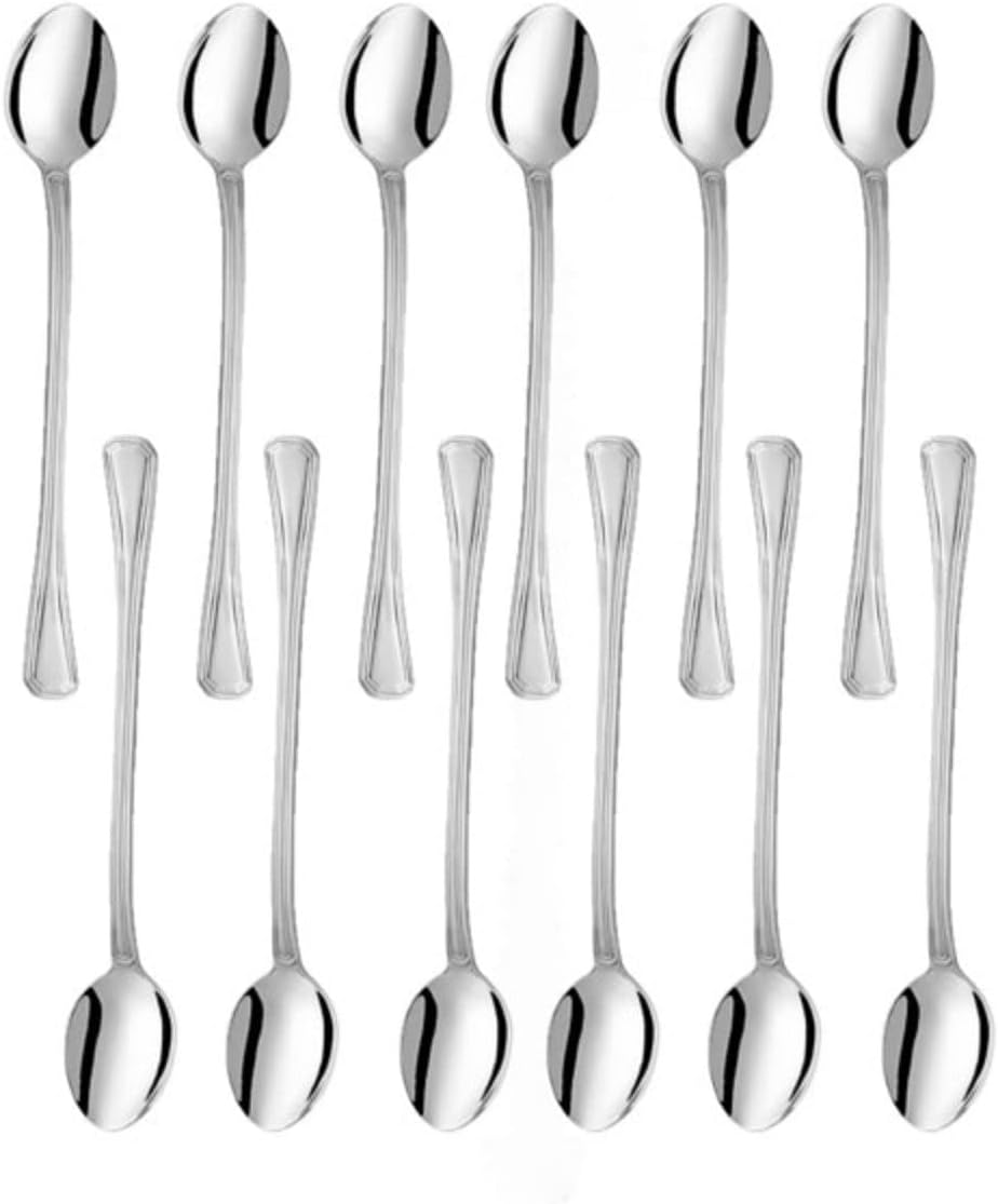 Wilshire Stainless Steel Set of 12- Stainless Steel Silverware Flatware Cutlery Kitchen Tableware Set for Home and Restaurant for Soup Spoons Round Spoons