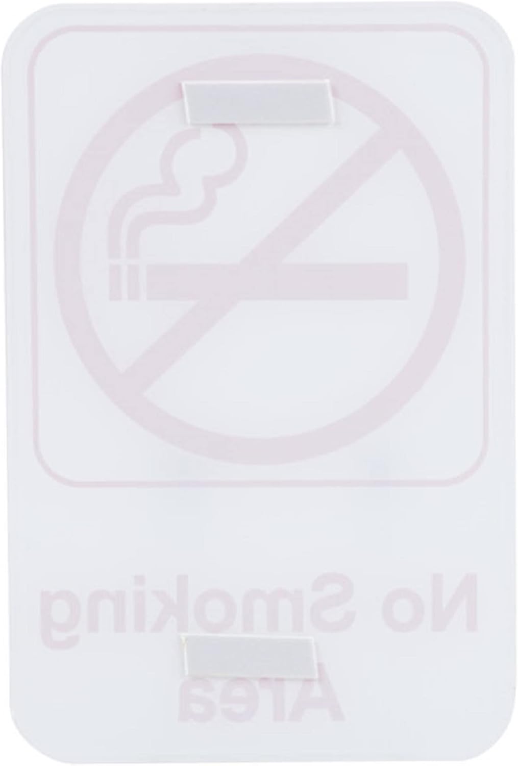 6" x 9" No Smoking Area Sign with Easy Peel Self-Adhesive Red on White Color Set of 2- Waterproof Self Adhesive Store Signs Indoor/Outdoor Warning Marker Home Business Use