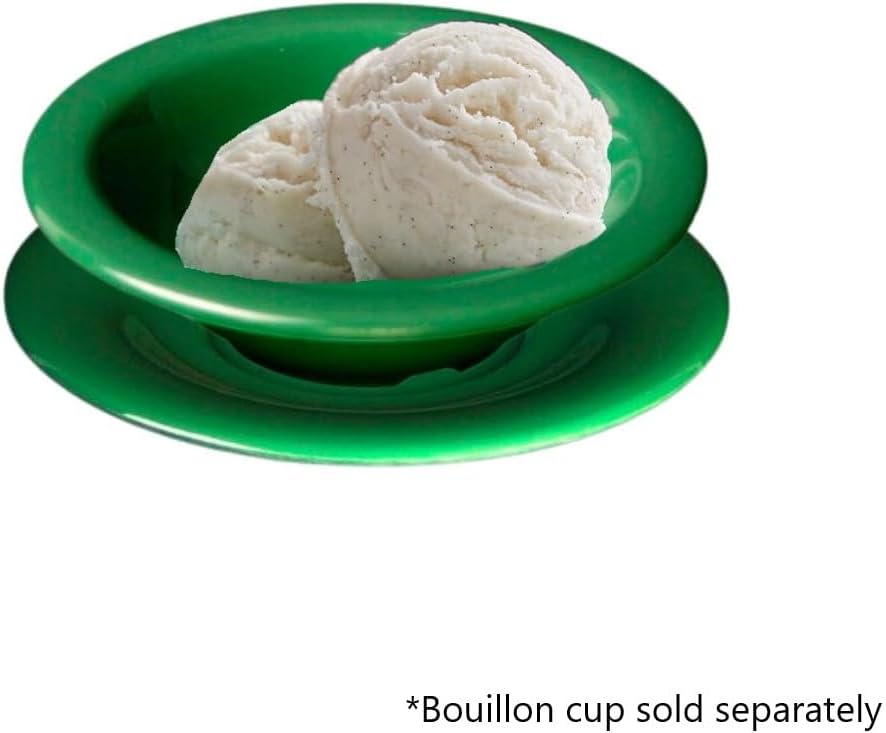 5-1/2” Saucer Melamine Set of 12 for Bouillon Cup/Salad Bowl - Dishwasher Safe Break-Resistant Appetizer Dessert Plates Coffee Cup Saucers Drinkware Home Cafe