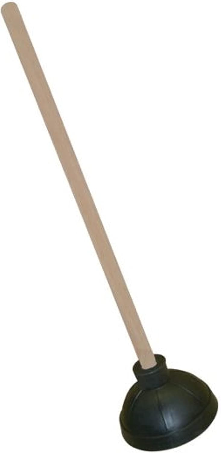 Toilet Rubber Plunger with 21” Wooden Handle- Heavy Duty Plungers for Bathroom Fix Clogged Toilets Bowl Plunger Drains for Bathroom Cleaning Durable Efficient