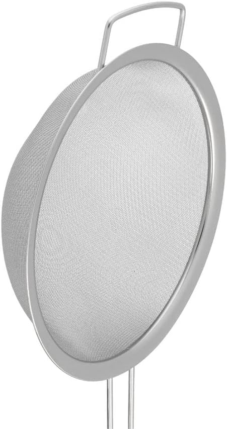 Single Mesh Strainer Stainless Steel with Frame and 3/4" Support Handle- Kitchen Utensil Food Strainer Skimmer Spoon for Cooking Sieve Sifters Rice Quinoa Pasta Fruits Vegetable