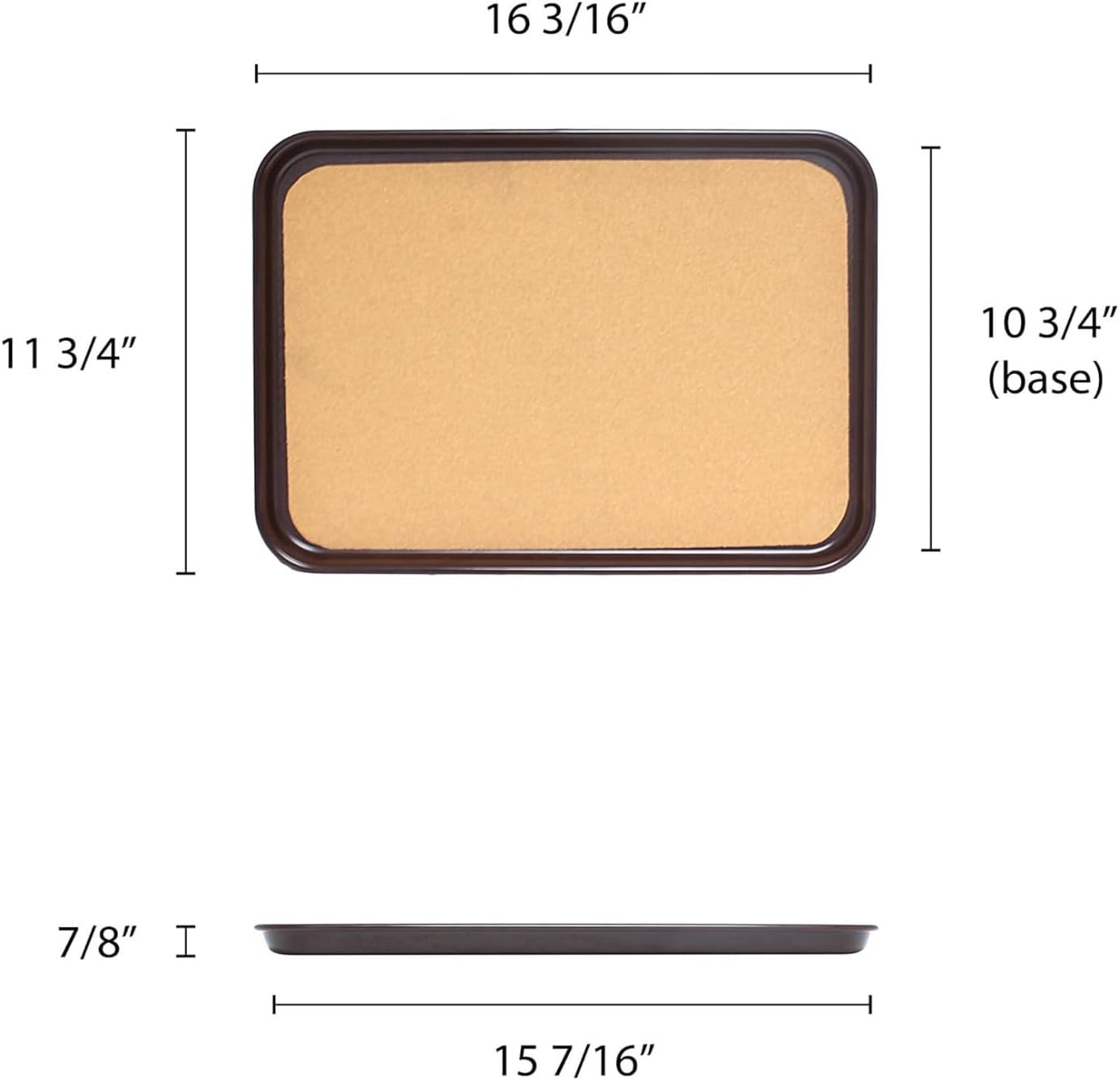 Rectangular Anti-Slip Serving Tray with Surface Set of 2- Multi-Purpose Serving Trays Food Server Trays Platters for Restaurant Parties Breakfast Cafe Bar