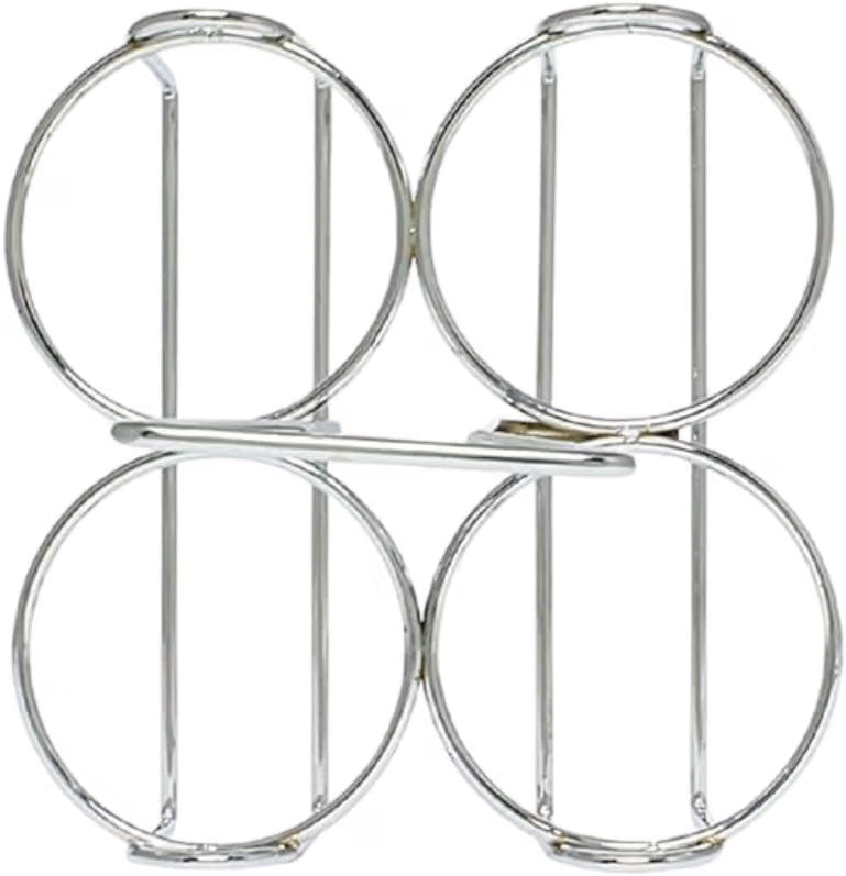 Condiment Jar Holder Iron Plated Hole Size: 3-3/8" Diameter - Condiment Rack Holder Table Caddy Tabletop Seasoning Spice Organizer for Home and Restaurant