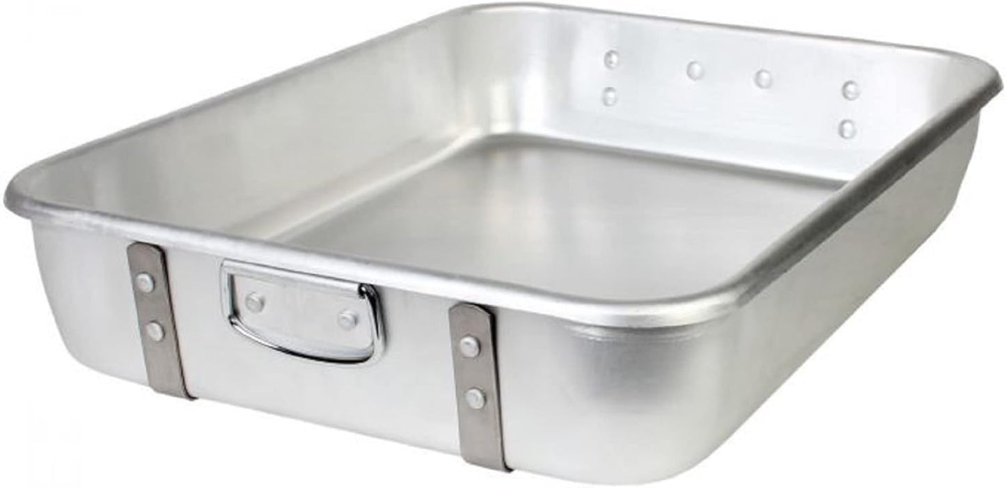 Rectangular Roaster Pan Aluminum - Roasting Pan Turkey Roaster Pan Broiler Pan Great for Chicken Lamb and Vegetable