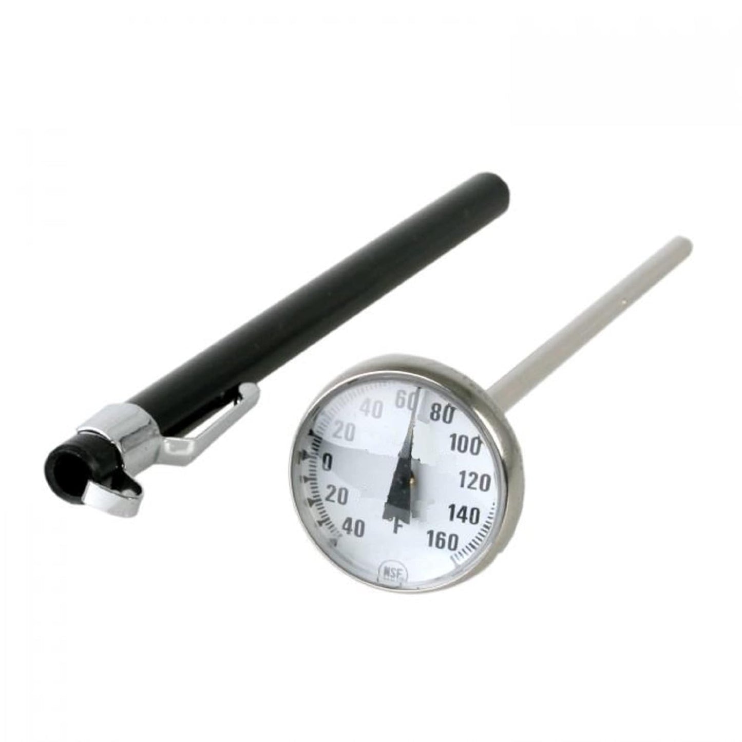 Stainless Steel Pocket Thermometer, 5" Stem, 1" Dial, Fahrenheit- Cooking and Grilling Pocket Size for Food Cooking and Grilling