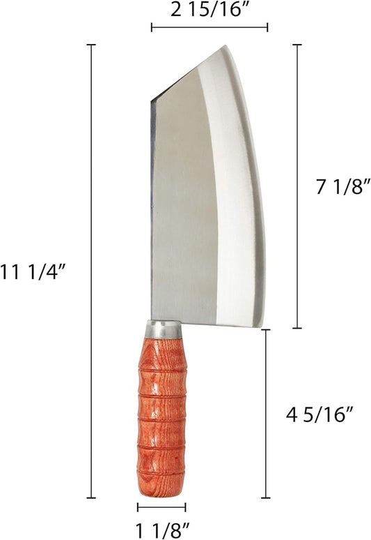 Stainless Steel Kimli Knife with Wooden Handle- Meat Chopper for Butcher Slicing Vegetables Butcher Chopper Kitchen Knife for Home Kitchen and Restaurant