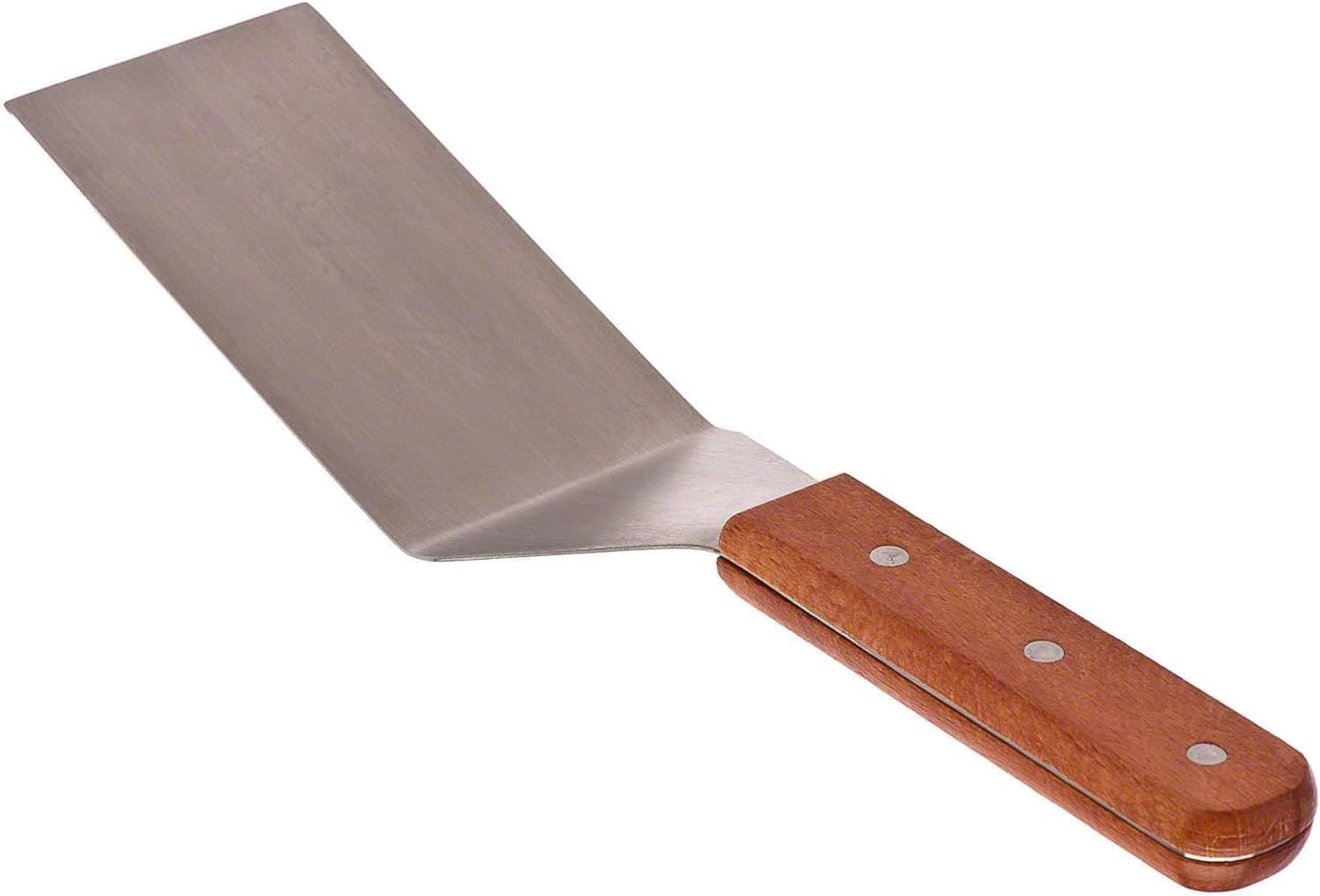 7-1/2" x 3” Stainless Steel Straight Blade Turner Spatula with Wooden Handle- Spatula Hamburger Turner Scraper Pancake Flipper Great for BBQ Grill Flat Top Griddle Commercial Grade