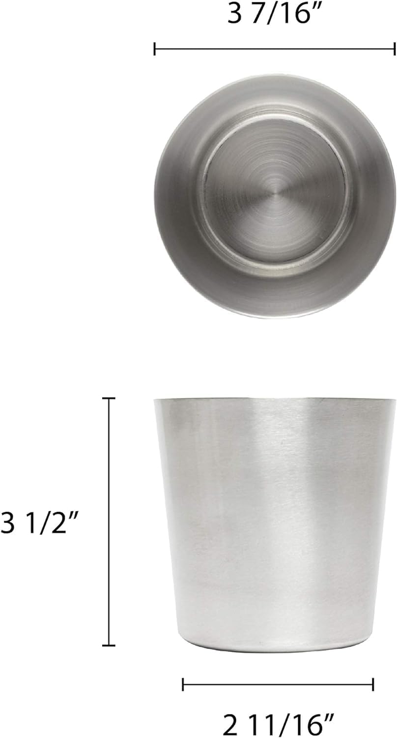 13 oz. Stainless Steel French Fry Cup Set of 2- French Fry Holder Stainless Steel Fry Cup Appetizer Cups For Serving Chips Onion Rings Tater Tots or Vegetables