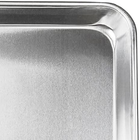 2/3 Size Aluminum Sheet Pan 16" x 22" Baking Sheets 20 Gauge Set of 2- Baking Pan Baking Tray Cookie Sheet Baking Sheet Perfect for Baking Roasting
