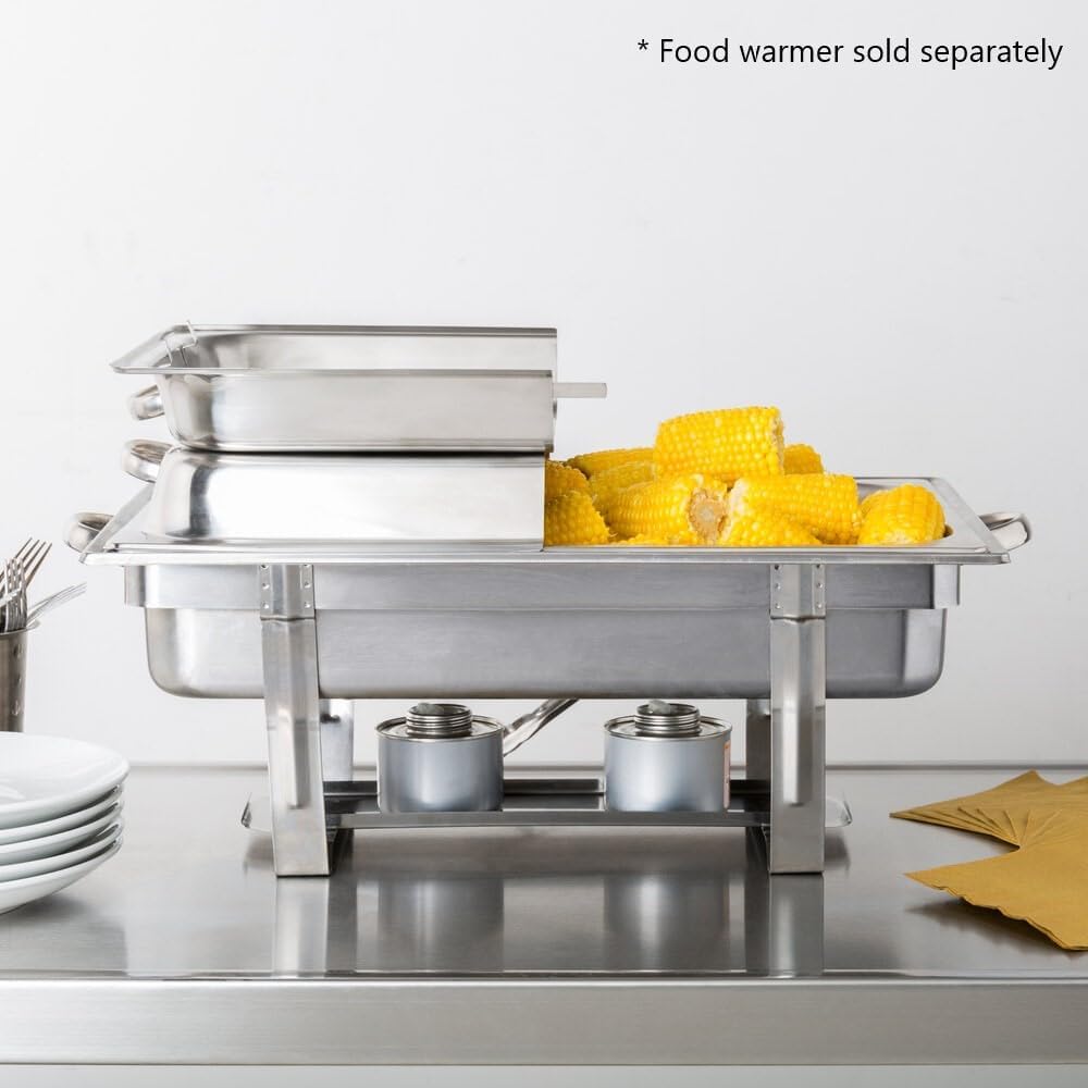 21-3/8" x 12" x 2-1/2" Stainless Steel Chafing Dish Hinged Dome Cover- Chafing Dish Cover Chafer Lid for Food Warmer Chafers Buffet Warmer Catering Event Party Holiday Buffet Weddings