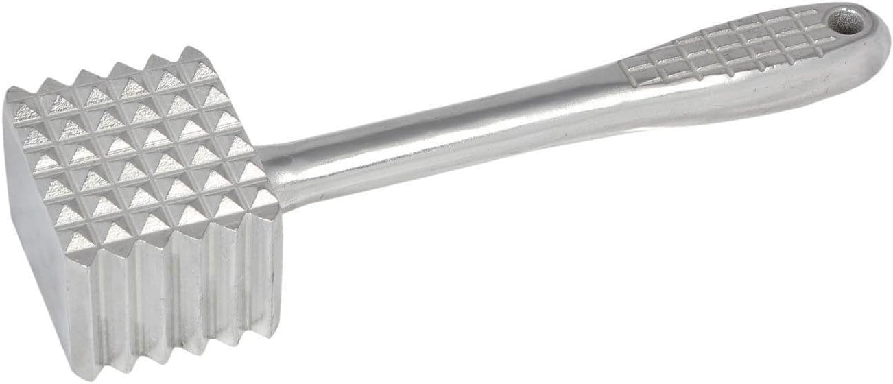 Meat Tenderizer Aluminum Head and Handle- Meat Tenderizer Hammer Dual-side Mallet for Kitchen Heavy Duty Pounder For Tenderizing Steak Beef Chicken and Fish