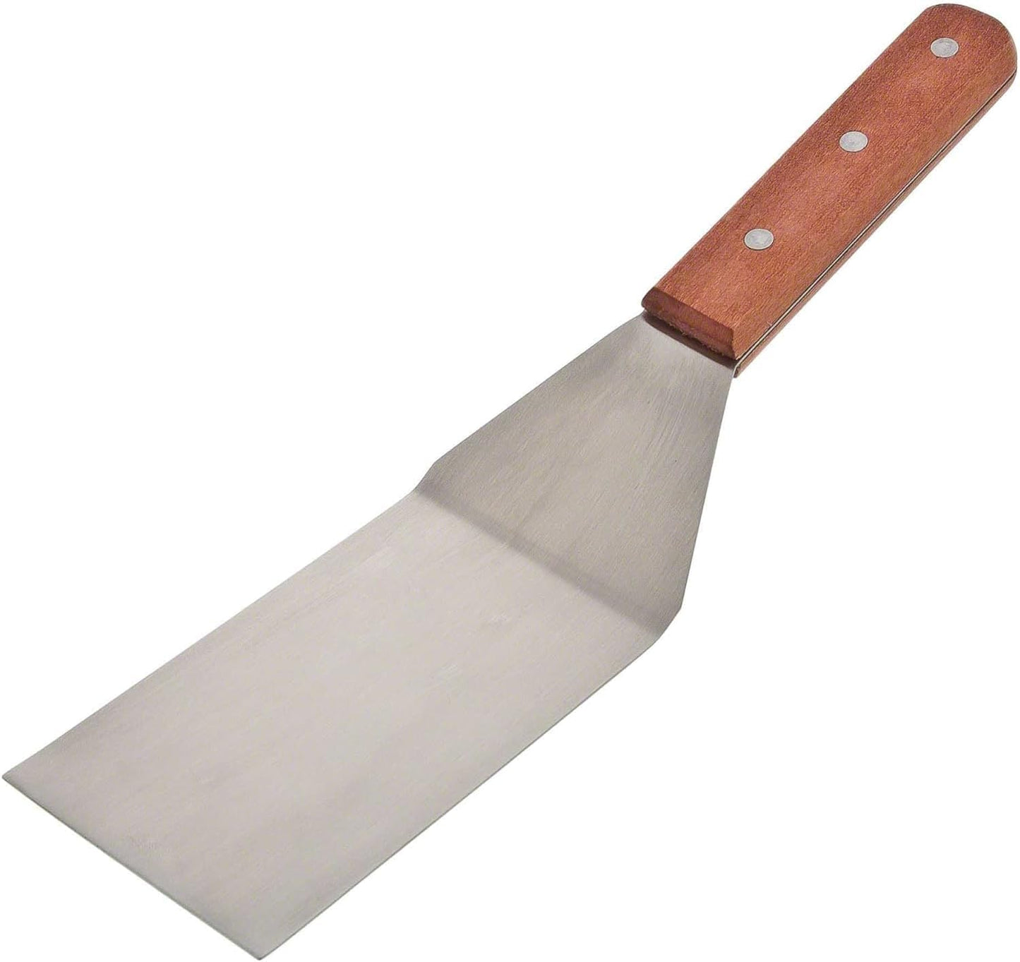 7-1/2" x 3” Stainless Steel Straight Blade Turner Spatula with Wooden Handle- Spatula Hamburger Turner Scraper Pancake Flipper Great for BBQ Grill Flat Top Griddle Commercial Grade