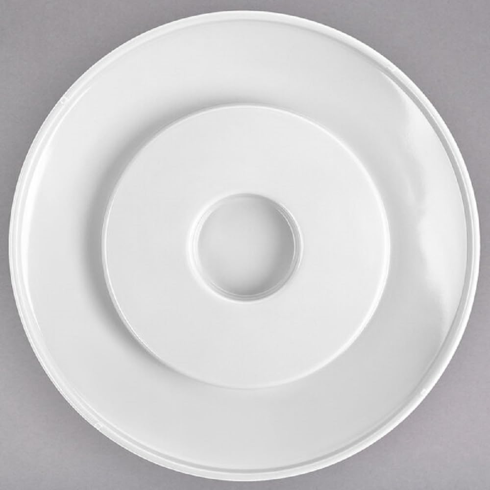 8-1/4” Deep Divided Server Lid Only Melamine Set of 12- Dishwasher Safe Break-Resistant Serving Platter Serving Plates Portion Plates for Dinner Home Kitchen Restaurants