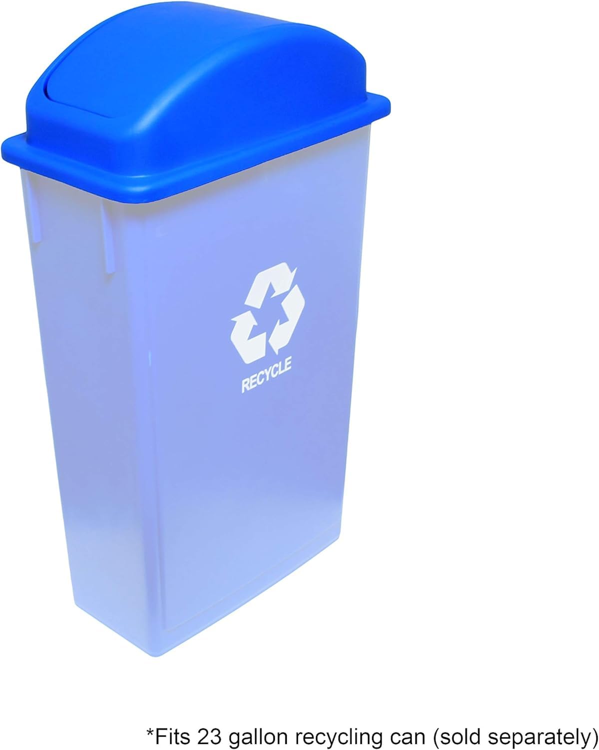 23 Gallon Recycle Trash Can Blue Color- Wastebasket Garbage Bin Lid Recycling Bin Cover Kitchen Bathroom Bedroom Office Trash Can