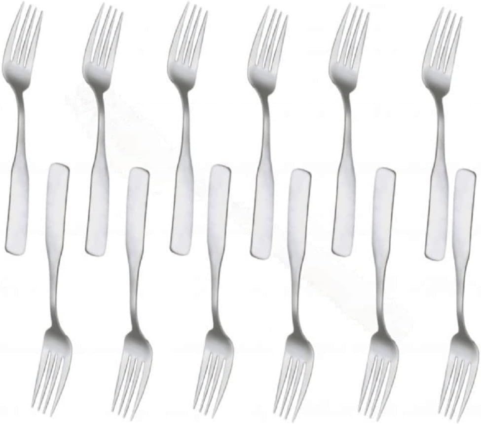 Esquire Stainless Steel Set of 12- Stainless Steel Silverware Flatware Cutlery Kitchen Tableware Set for Home and Restaurant for Soup Spoons Round Spoons