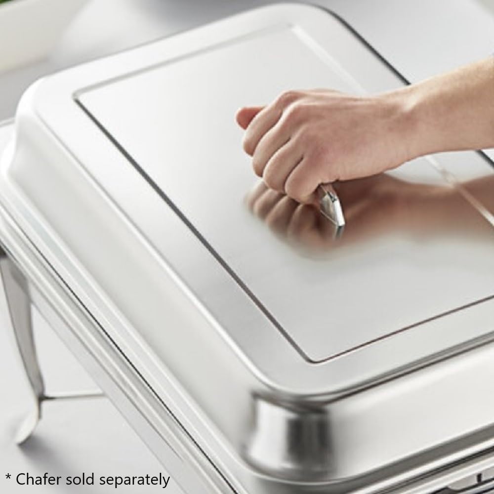 8 Qt. Full Size Stainless Steel Dome/Chafer Cover with Handle- Chafers and Buffet Warmer Cover for Catering Event Party Holiday Buffet Weddings Catering