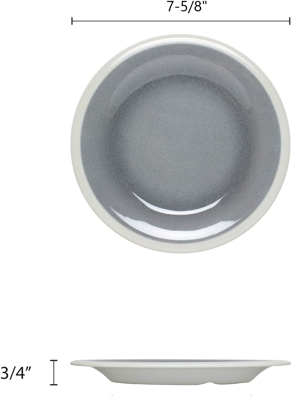 Graham Round Dinner Plates Wide Rim Melamine Set of 12- Dishwasher Safe Break-Resistant Reusable Plates Kitchen Plates Dinnerware Dishes for Home Kitchen Restaurants