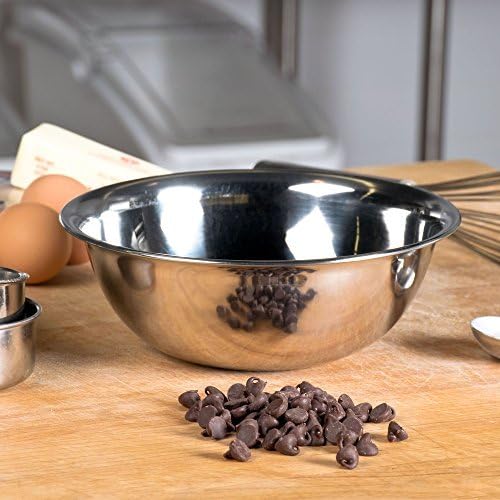 6 Piece Standard Stainless Steel Mixing Bowl Set - Mirror Finish Prep Bowls - 3/4 Qt, 1.5 Qt, 3 Qt, 4 Qt, 5 Qt and 8 Qt,