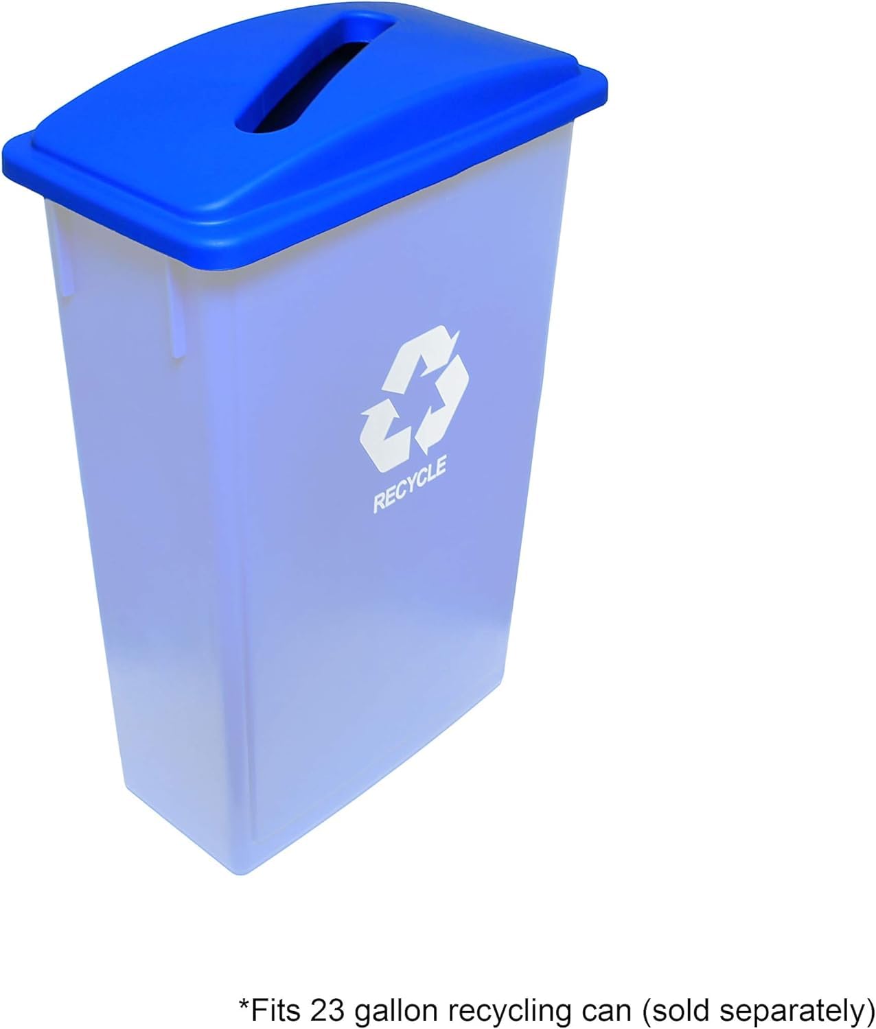 23 Gallon Recycle Trash Can Blue Color- Wastebasket Garbage Bin Lid Recycling Bin Cover Kitchen Bathroom Bedroom Office Trash Can