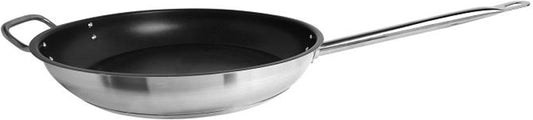 Stainless Steel Frying Pan with Encapsulated Base and Welded Hollow Handle - Skillet Fry Pan Cookware Egg Pans Omelet Pans Heavy-Duty Oven Safe Induction Ready