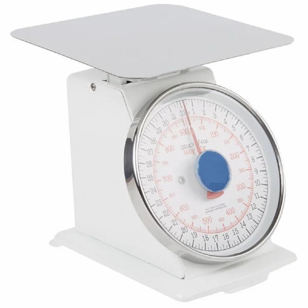 Mechanical Kitchen Flat Platform Weighing Food Scale- Heavy Duty Portion Control Mechanical Kitchen and Food Scale Industrial Dial Scale for Kitchens and Restaurants