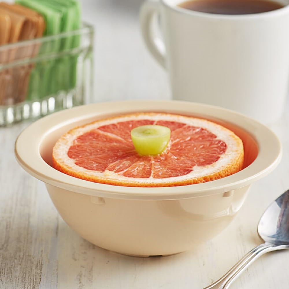 Grapefruit Bowl White Color Melamine Set of 12- Dishwasher Safe Break-Resistant Reusable Bowls Serving Bowl Soup Bowls Dessert Bowls for Fruits Salad Kitchen Restaurants