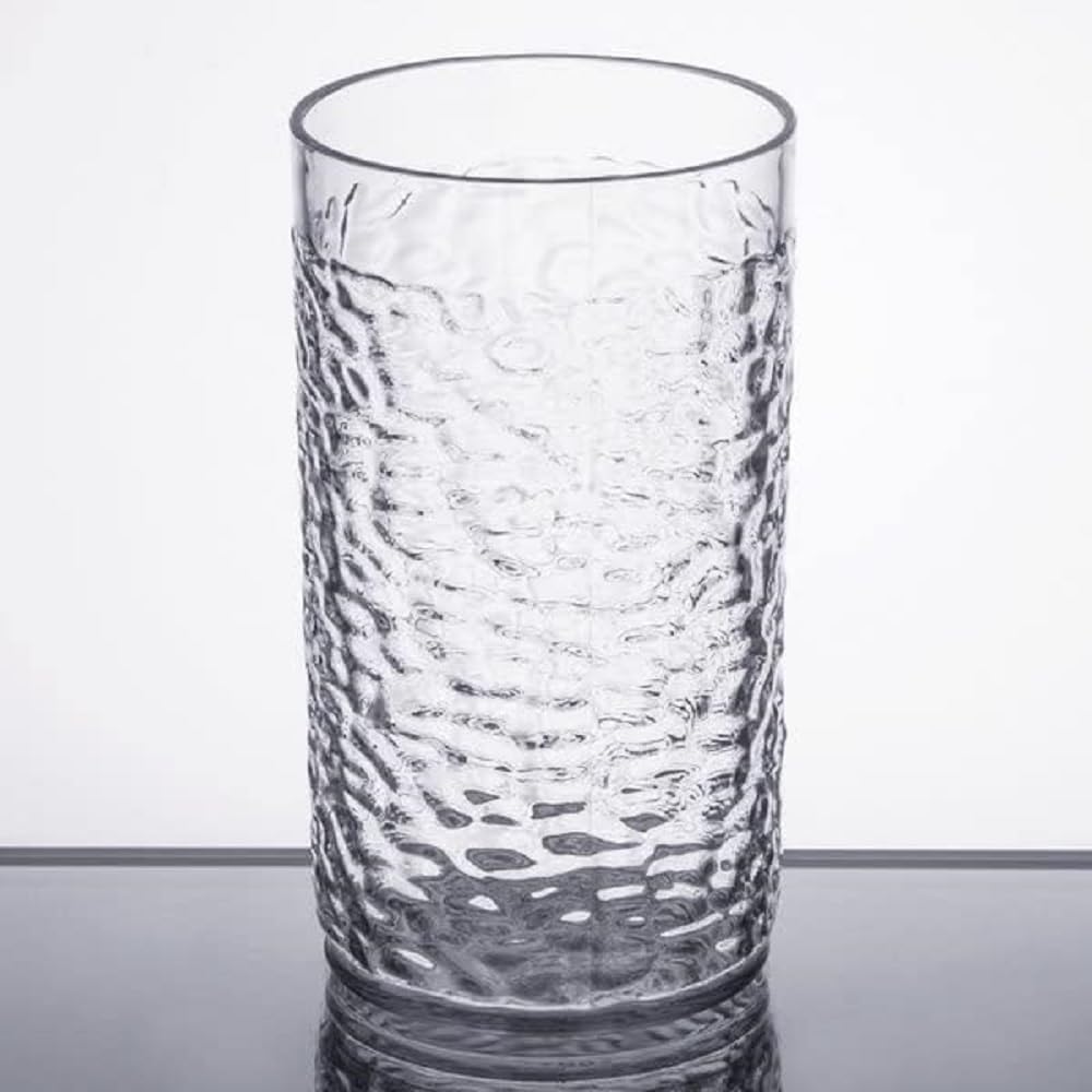 Pebble Tumbler Drinking Glasses Set of 12- Reusable Premium Water Iced Tea Glasses Dishwasher Safe Break-Resistant for Home and Restaurants
