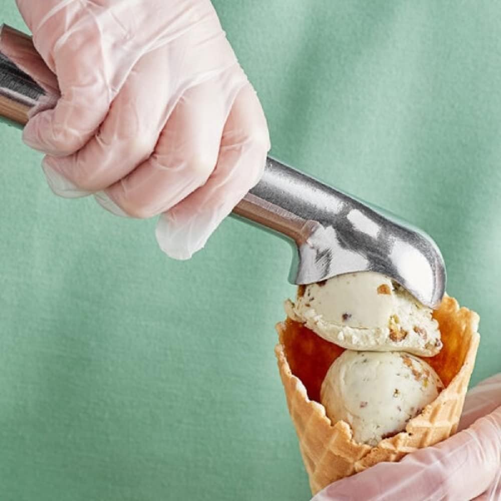 Ice Cream Scoop/Dipper Aluminum Body with Antifreeze Solution filled-in for Gelato Cookie Dough Sorbet Almond Heavy Duty