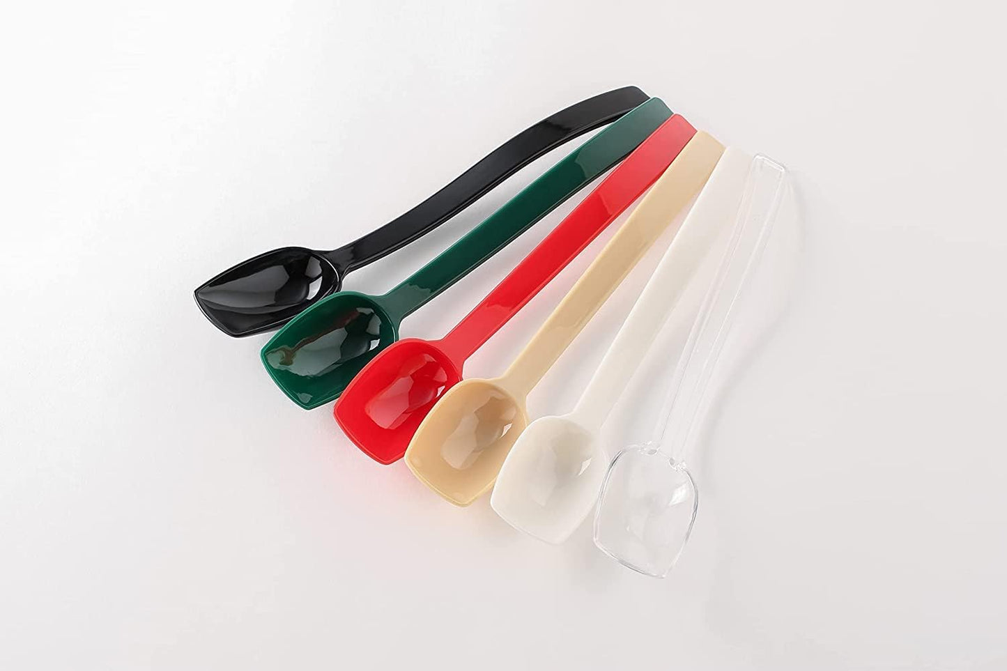 3/4 oz Solid Buffet Serving Spoon 10" Polycarbonate Set of 12 - Buffet Serving Utensils Scooping Serving Flatware Set for Catering Party Kitchen Banquet Restaurant