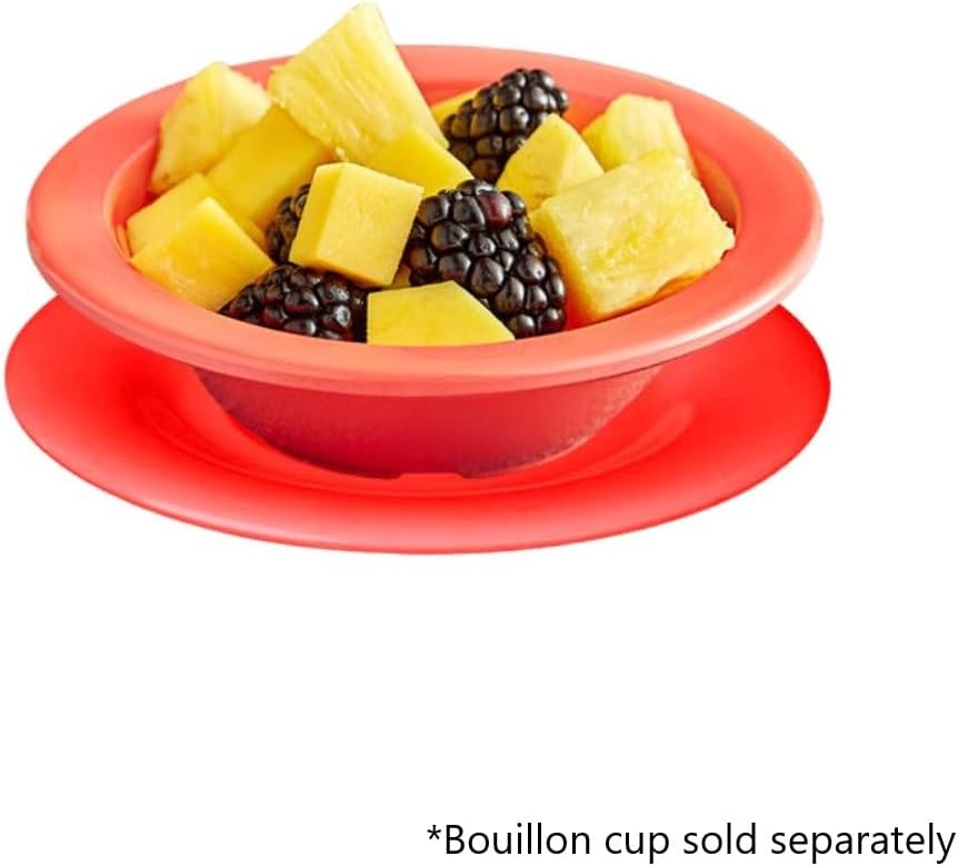 5-1/2” Saucer Melamine Set of 12 for Bouillon Cup/Salad Bowl - Dishwasher Safe Break-Resistant Appetizer Dessert Plates Coffee Cup Saucers Drinkware Home Cafe