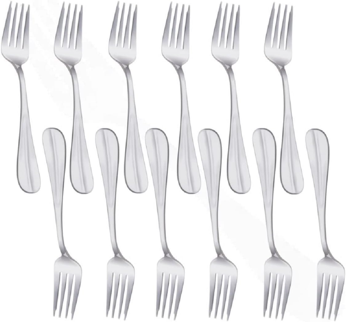 Set of 12 Stainless Steel - Steel Flatware Silverware Cutlery Kitchen Tableware for Home Restaurant for Stirring Coffee Dessert Cake Ice Cream Cappuccino