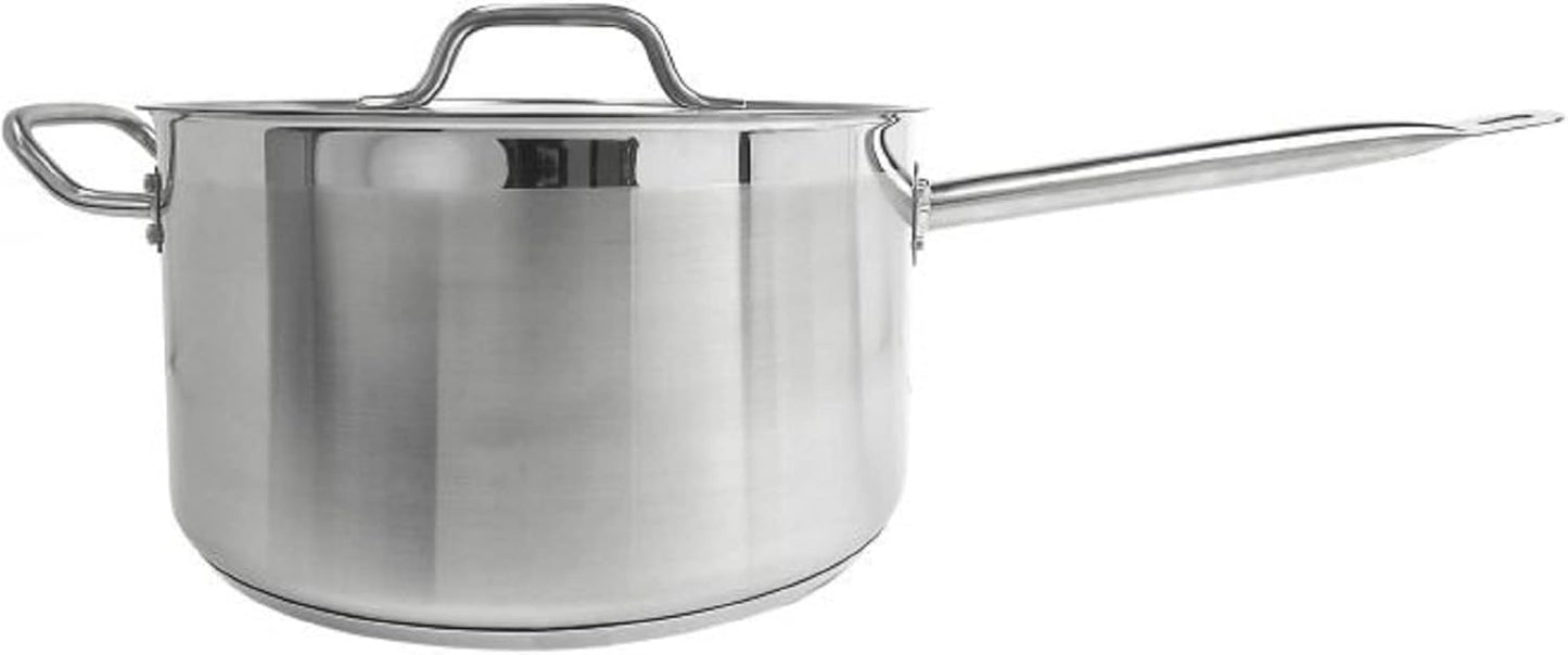 Stainless Steel SaucePan with Lid- Multipurpose Sauce Pan Set Cookware Use for Home Kitchen Restaurant Cooking Sauce Pan Oven Safe Induction Ready NSF
