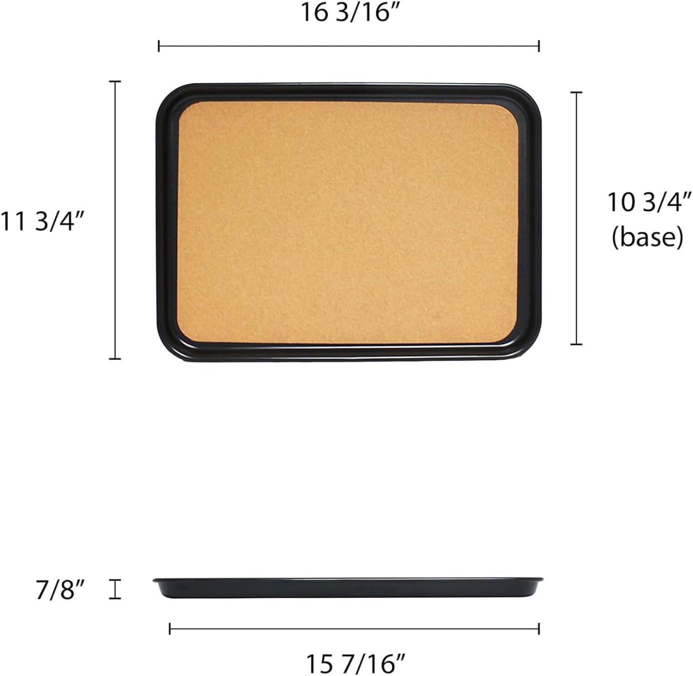 Rectangular Anti-Slip Serving Tray with Surface Set of 2- Multi-Purpose Serving Trays Food Server Trays Platters for Restaurant Parties Breakfast Cafe Bar