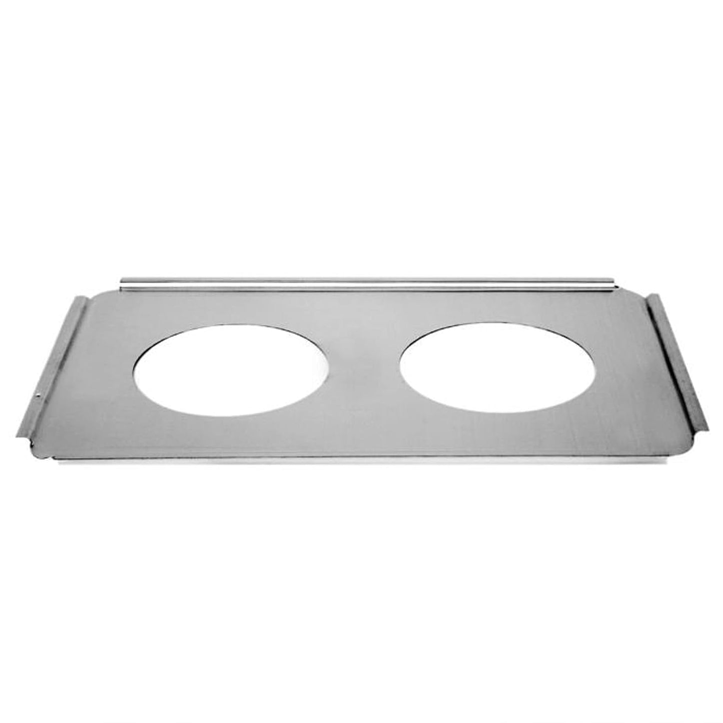 2 Holes Stainless Steel Steam Table Adapter Plate Inset Pans - for Soup Station Soup Warmer Soup Chafer Applicable for Kitchen Hotel Catering Restaurant Buffet