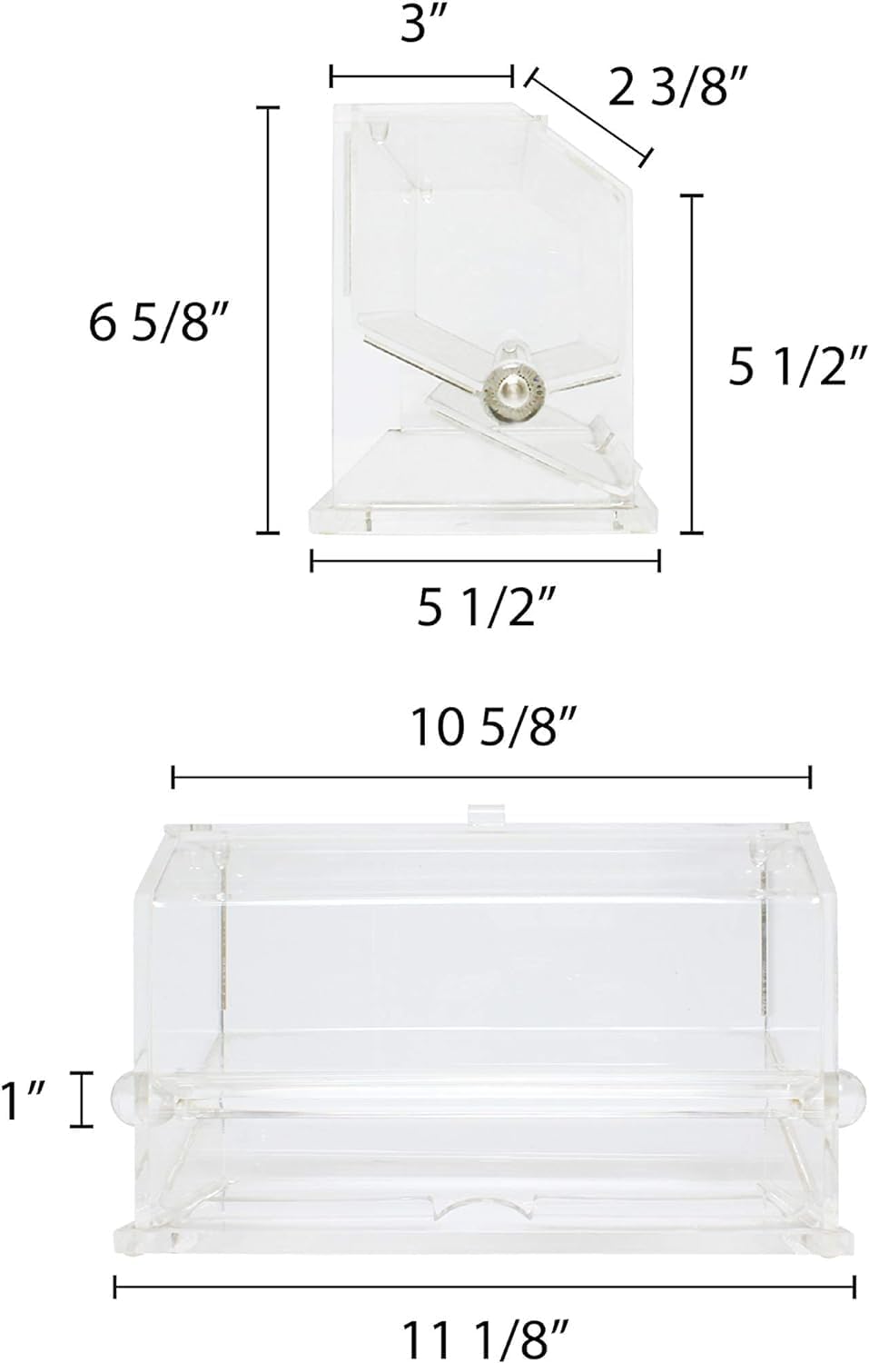 Acrylic Straw Dispenser Clear Color 12-5/8" x 5-5/8" x 6-7/8"-Reusable Straw Holder Straw Dispenser Straw Organizer for Countertop Coffee Bar Supplies Restaurants and Fast Food