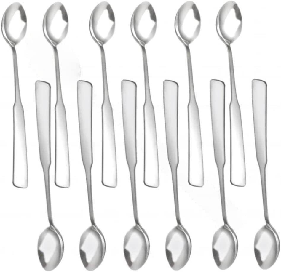 Esquire Stainless Steel Set of 12- Stainless Steel Silverware Flatware Cutlery Kitchen Tableware Set for Home and Restaurant for Soup Spoons Round Spoons